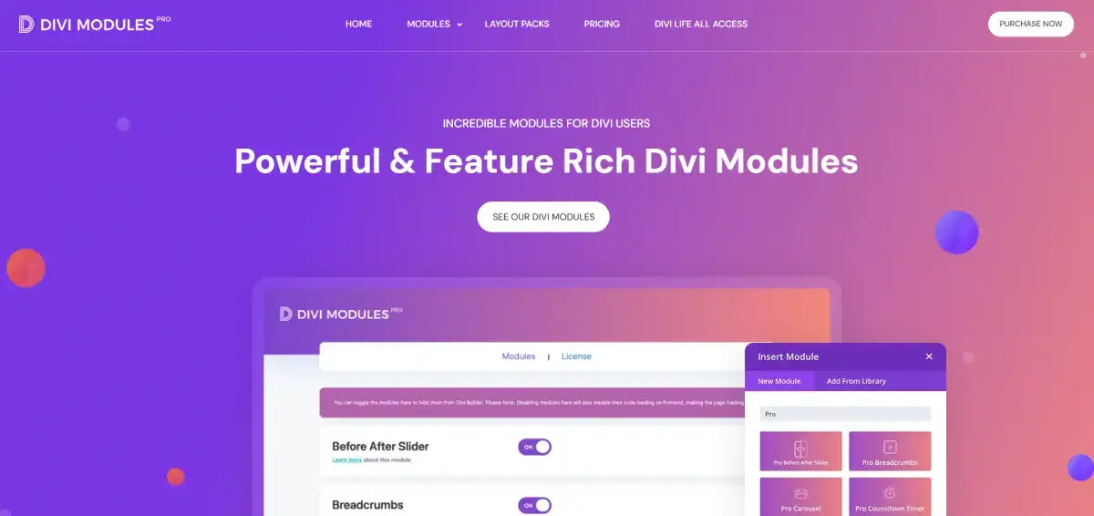 Divi Modules Pro